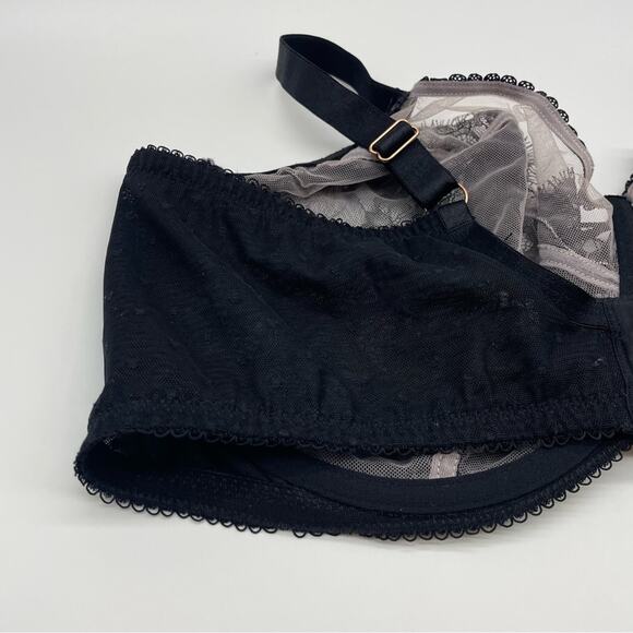 Smart & Sexy Unlined Sheer Black Lace Bra - Picture 5 of 10